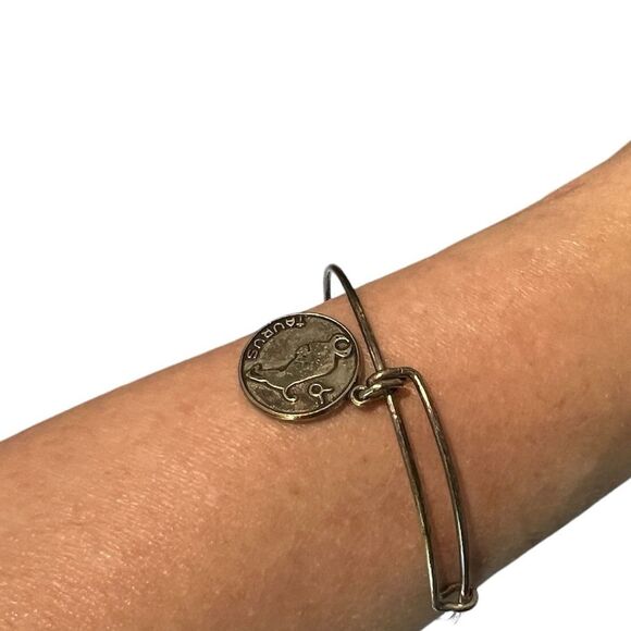 Alex and Ani Taurus Charm Rafaelian Silver Bangle Bracelet - Picture 13 of 15